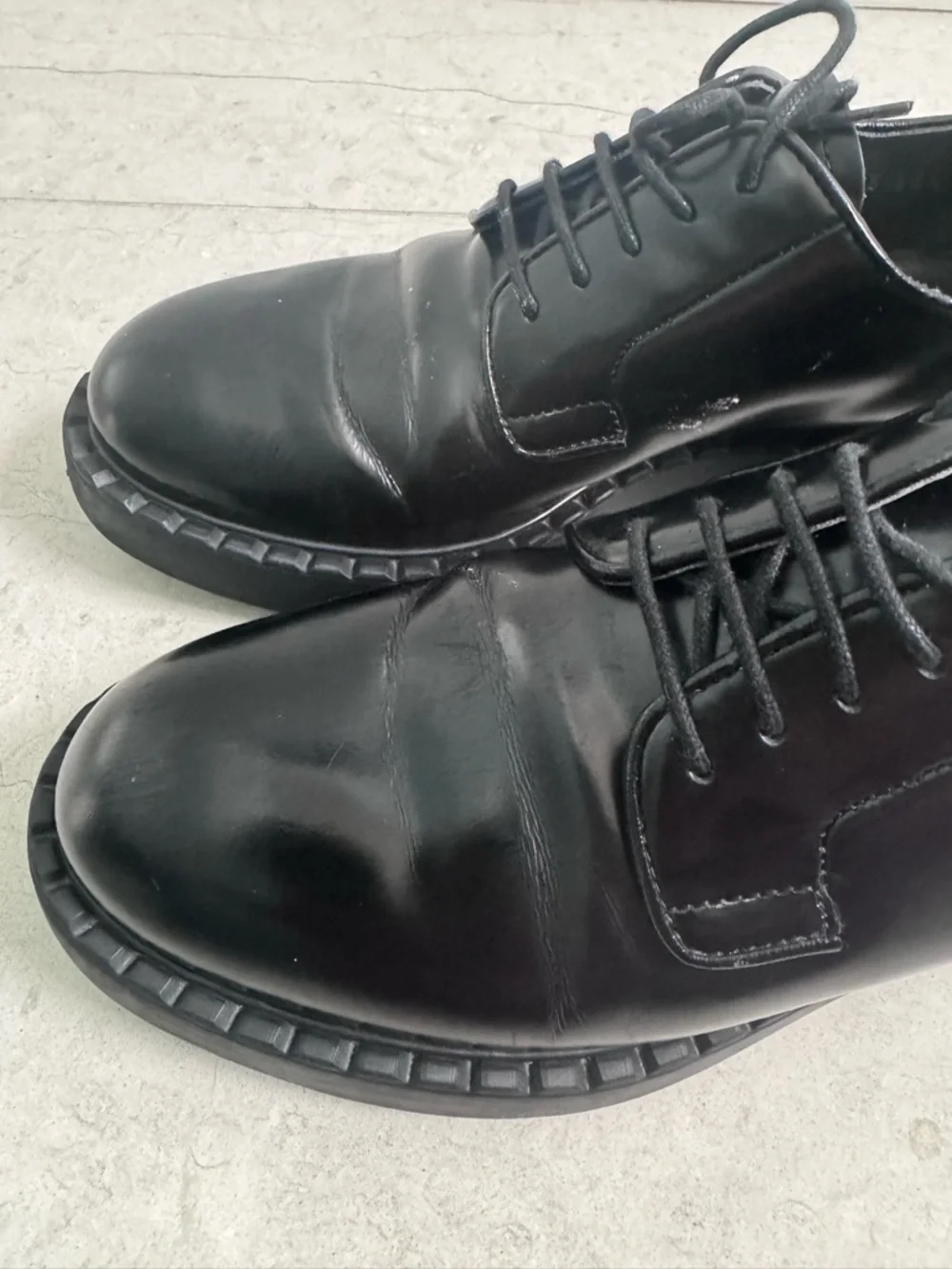Prada Black Leather Derby Shoes size 36.5 with box - Picture 14 of 17